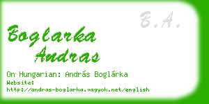 boglarka andras business card